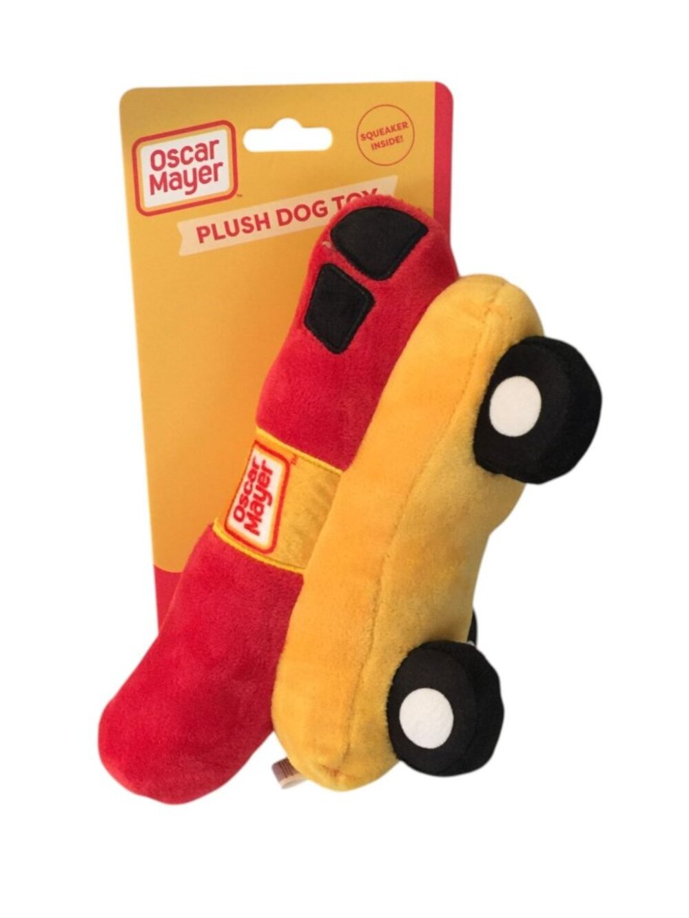 Oscar Mayer Wienermobile 8" Crinkle Squeak Plush Dog Toy